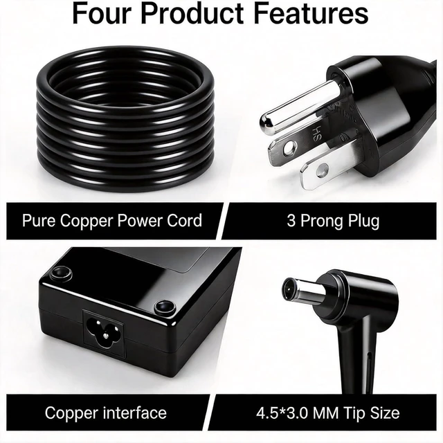 Alt view image 11 of 12 - 180W Laptop Charger Fit for MSI Katana GF66 GF76 Pulse GL66 GL76 Creator M16 Stealth 15M Crosshair Sword 15 17 A17-180P4B 20V 9A Power Adapter Supply Cord 4.5x3.0mm Tip