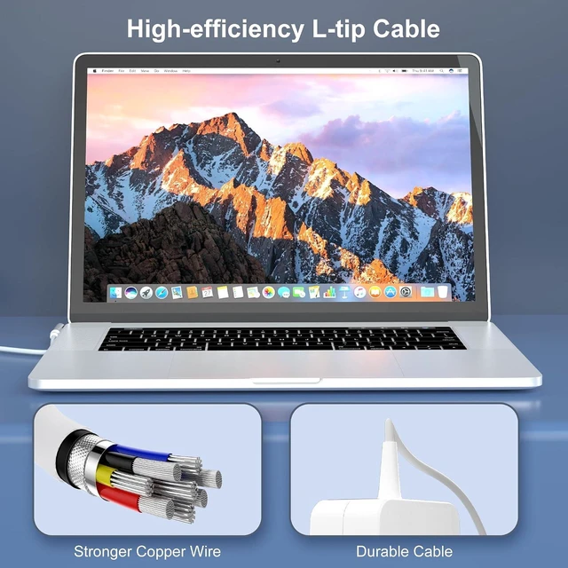 Alt view image 13 of 14 - 85W MagSafe 2 Charger Compatible with Mac Book Pro 13 & 15 & 17 inch (Between 2012-2017),T-Tip Connector Power Adapter