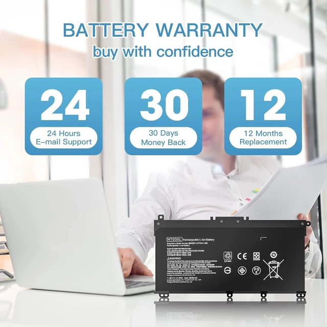Alt view image 13 of 14 - HTO3XL Laptop Replacement L11119-855 HT03XL Battery for HP Pavilion 15-CS3073CL 15-CU0058NR 15Z-CW100 15-CS3153CL 15T-CS200 15-CS0XXX 15-CS2064ST 15-CS3XXX 15-CW1068WM 15T-CS300 15-CW1063WM 15Z-CW000