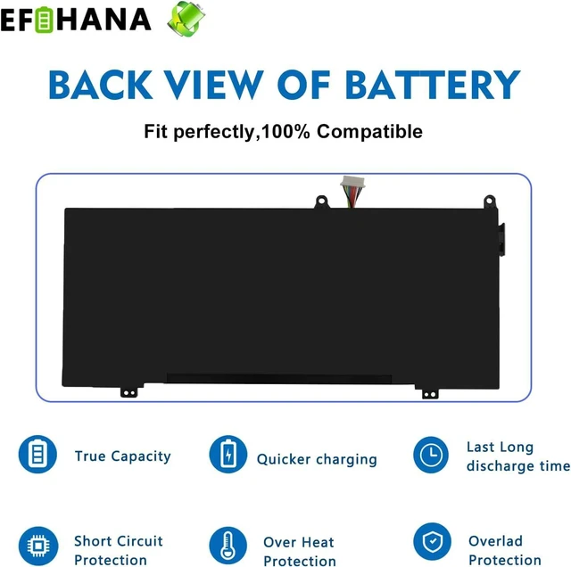 Alt view image 14 of 14 - CP03XL 929072-855 Laptop Battery Replacement for Hp Spectre X360 Convertible 3-ae 13-ae0xx 13-ae000 13-ae013dx 13-ae049ng 13-ae001ng 929066-421 HSTNN-LB8E CPO3XL CP03060XL 11.55V 60.9Wh 5275mAh