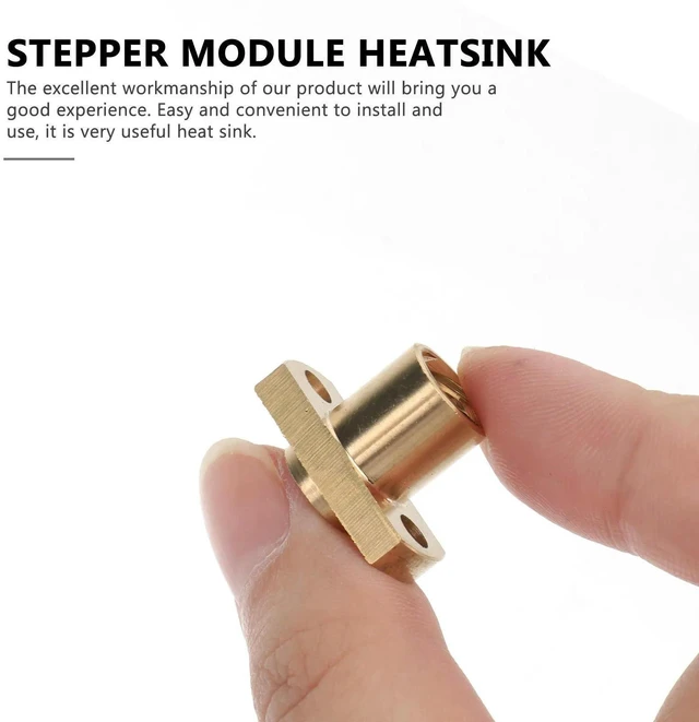 Alt view image 5 of 6 - 6Pcs 3D Printer Lead Screw Nut T8 Trapezoidal Brass High Hardness Copper T8 Nut for Stepper Motor Machine Tool Rails