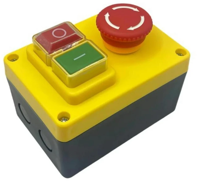 Alt view image 4 of 6 - KJD17D 250V 16A Electromagnetic Push Button Switch Emergency Stop Switches for Electric Tools & Machine Tool Equipment