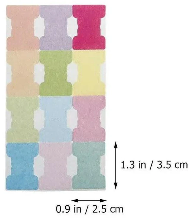 Alt view image 5 of 6 - 12 Sheets Adhesive Book Tabs Sticky Index Tabs for Annotation Bookmarking Reading Notes Folders Binders Diaries Catalogs Page