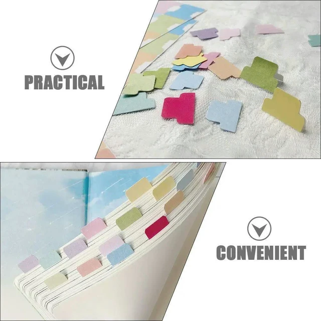 Alt view image 6 of 6 - 12 Sheets Adhesive Book Tabs Sticky Index Tabs for Annotation Bookmarking Reading Notes Folders Binders Diaries Catalogs Page