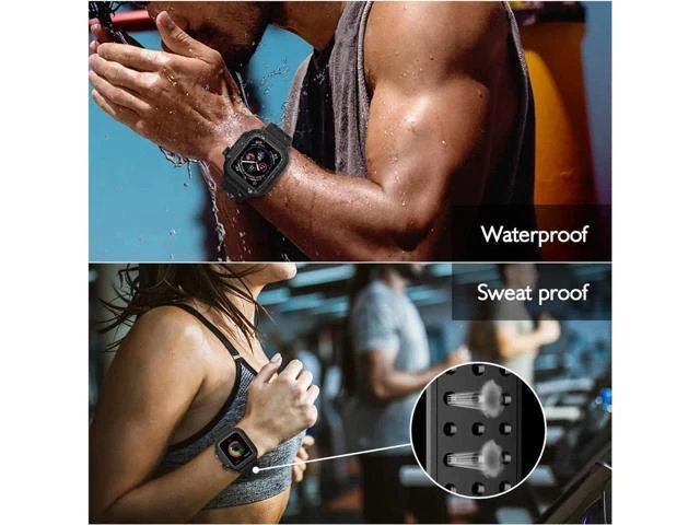 Alt view image 10 of 14 - Waterproof Case for Apple Watch Series 6/5/4 SE 40mm, IP68 Certified Waterproof Shockproof Impact Resistant Apple iWatch Full Body Protective Case with Built-in Screen Protector