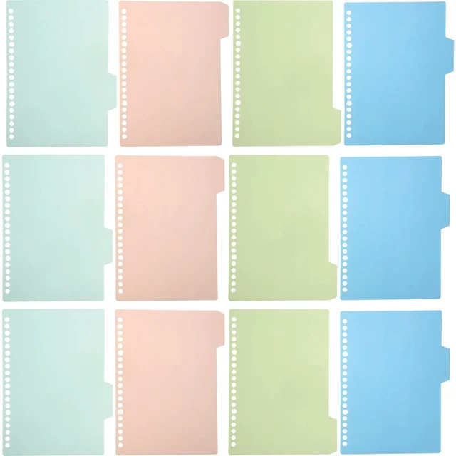 Alt view image 4 of 6 - 32Pcs Punched Binder Dividers with Tabs PP Plastic Index Dividers for A5 Notebooks Journals Reports Diaries Page Markers Student