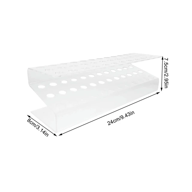 Alt view image 6 of 6 - Acrylic Pen Holder Display Stand 36 Holes for Eyebrow Pencils and Ballpoint Pens Clear Desk Organizer Modern Stylish Office Use