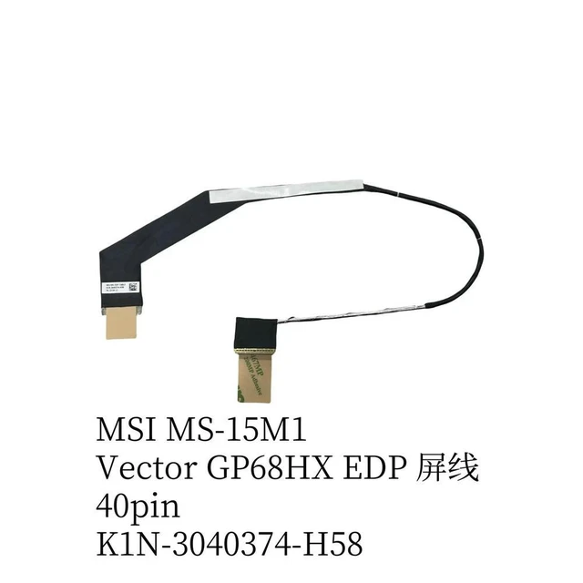 Alt view image 4 of 6 - For MS-15M1 Vector GP68HX EDP screen cable 40pin K1N-3040374-H58