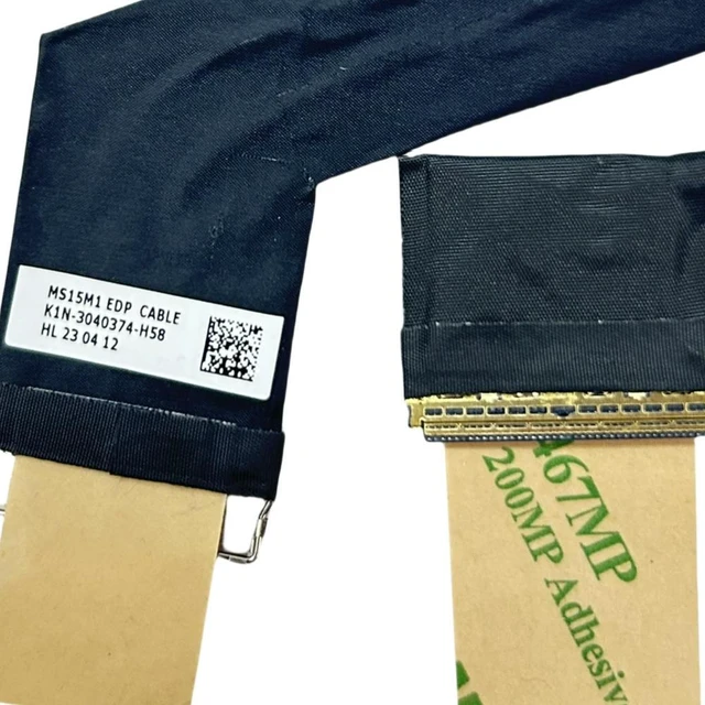 Alt view image 6 of 6 - For MS-15M1 Vector GP68HX EDP screen cable 40pin K1N-3040374-H58