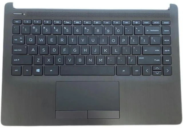Alt view image 4 of 6 - For 14S-CF DF DK CR C case backlit keyboard, palm rest, grey L24817-001