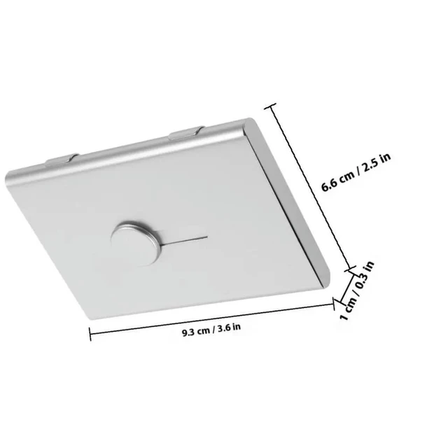Alt view image 5 of 6 - 2Pcs Business Card Holder Slide Out l Card Case Mini Briefcase Travel Office Cards Organizer