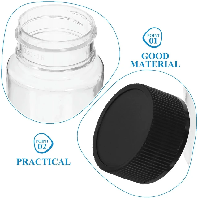 Alt view image 6 of 6 - 12pcs 50ml Wide Mouth Sampling Bottles Leak Proof Small Vials Home Travel Containers Bottle Sample Seal Container
