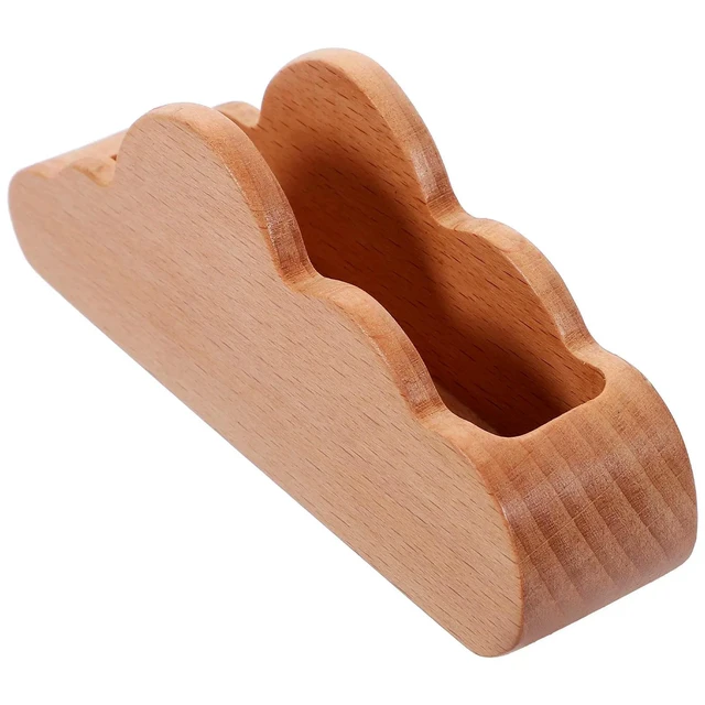 Alt view image 5 of 6 - Business Card Holder Compact Glossy Modern Desk Organizer Business Cards Base Table Card Display Stand Office Use