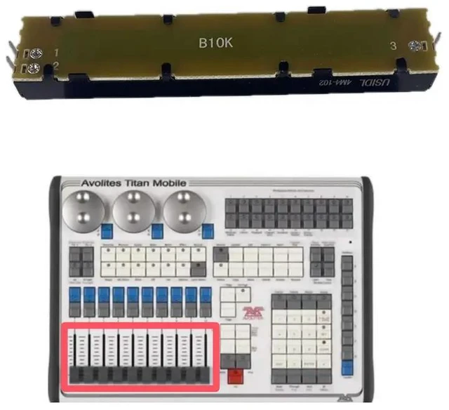 Alt view image 4 of 6 - 2pcs/lot B10K Stage Control Console Electric Light Motor Pusher For Stage Tiger Controller