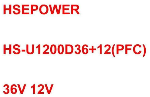 Alt view image 4 of 4 - HSEPOWER HS-U1200D36+12(PFC) 36V 12V Power Supply For Stage Lighting