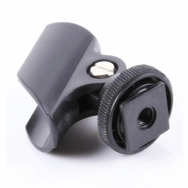 Alt view image 5 of 6 - 5Pcs Dslr Microphone Clip Single Lens Reflex Mic Holder Adjustable Angle Mount for Camera Interview Use Black Microphone Clip