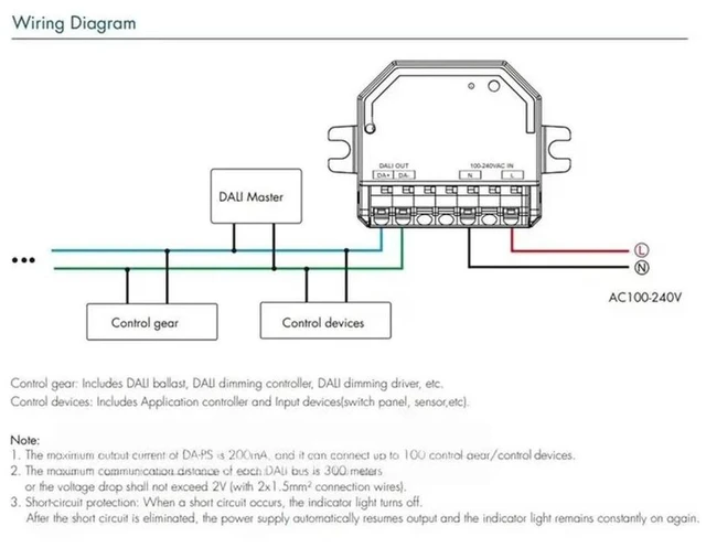 Alt view image 5 of 6 - DALI Switch Dimmer DA-PS AC110V 220V 230V Current 200Ma SELV Safety Standard Applied