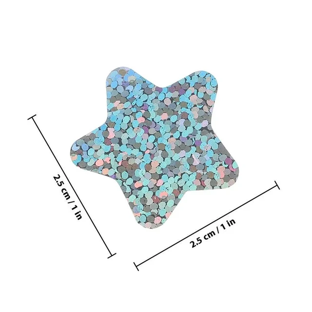 Alt view image 5 of 6 - 2 Rolls Star Stickers Glitter Self Adhesive Reward els Classroom Kids Teacher Supplies Star Paper Stars Stickers