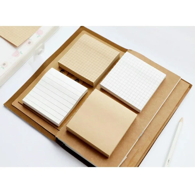 Alt view image 6 of 6 - 7Pcs Premium Cowhide Paper Horizontal Lined Strong Clean Removal Adhesive for Office Supplies Message Notes