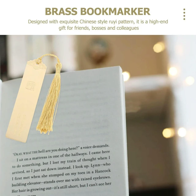 Alt view image 5 of 6 - 1Set Delicate Brass Bookmarker Set Ruyi Pattern l Bookmark Kit for Notebook Calendar Scrapbook Decoration Wedding Souvenir
