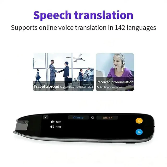 Alt view image 5 of 6 - For Dyslexia Scan Reader Pen-142 Type Translator Featuring Real-Time Text-To-Speech& Scan To Text Functionality