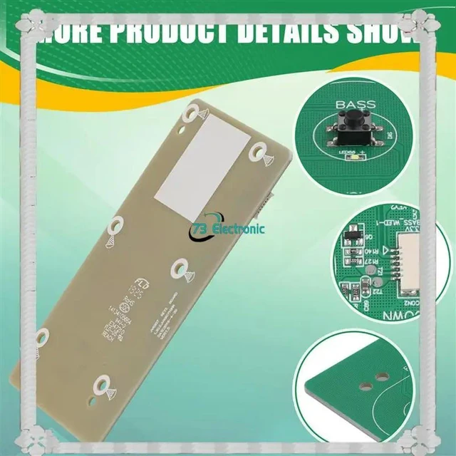 Alt view image 5 of 6 - Key Switch Button Board 1Pcs For Partybox100 Party Box 100 Power Light Play Keyboard Connector