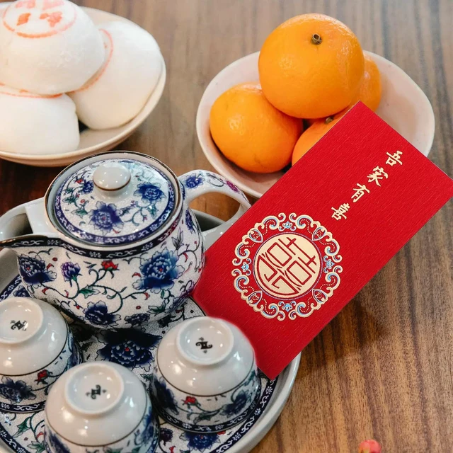 Alt view image 6 of 6 - 12Pcs Chinese Wedding Red Envelopes with Double Happiness Character Money Pockets for Cash Gifts Traditional Lucky