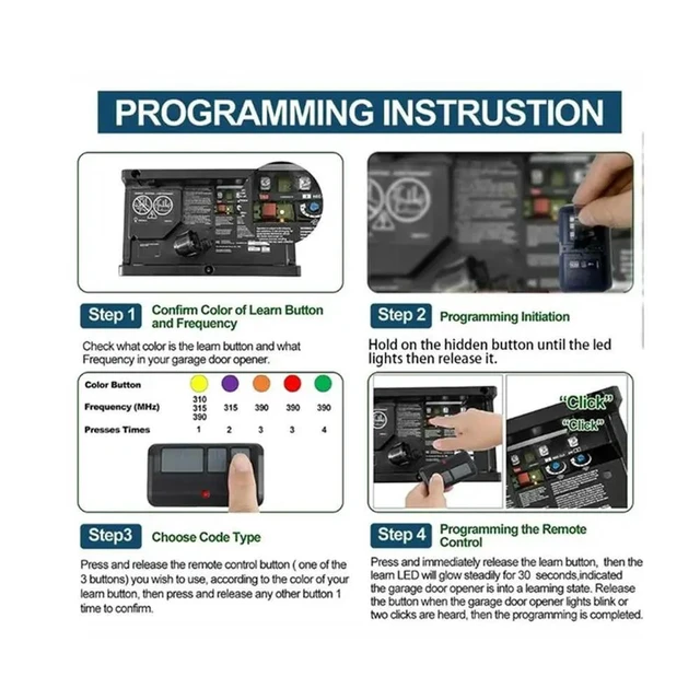 Alt view image 6 of 6 - Garage Door Remote Control 893MAX(2Pcs) For 371LM 372LM 891LM 893LM 971LM 972LM 973LM 81LM Electric Gate System