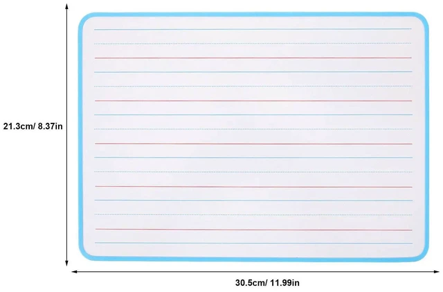 Alt view image 6 of 6 - Double Sided Small Lined Dry Erase White Board Lightweight Kids Students Creativity Drawing Board