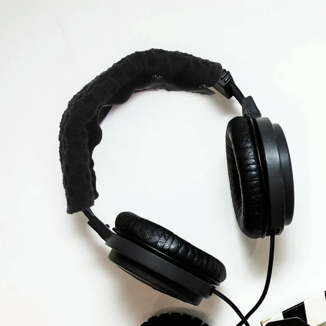 Alt view image 5 of 6 - 2Pcs Black Universal Woolen Headphone Protective Covers Headband Cushions Scratch Resistant Replacement Pads Dustproof Winter