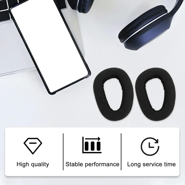 Alt view image 6 of 6 - 1Pair Premium Skin-Friendly -Soft Breathable Headphones Ear Pads with Super Padding Noise Isolation Ear Cushions for All