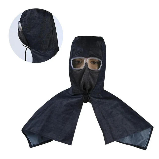 Alt view image 4 of 6 - Professional Dustproof Shawl Hat Made of Thickened Breathable Denim Fabric for Working Outdoor Sports Use