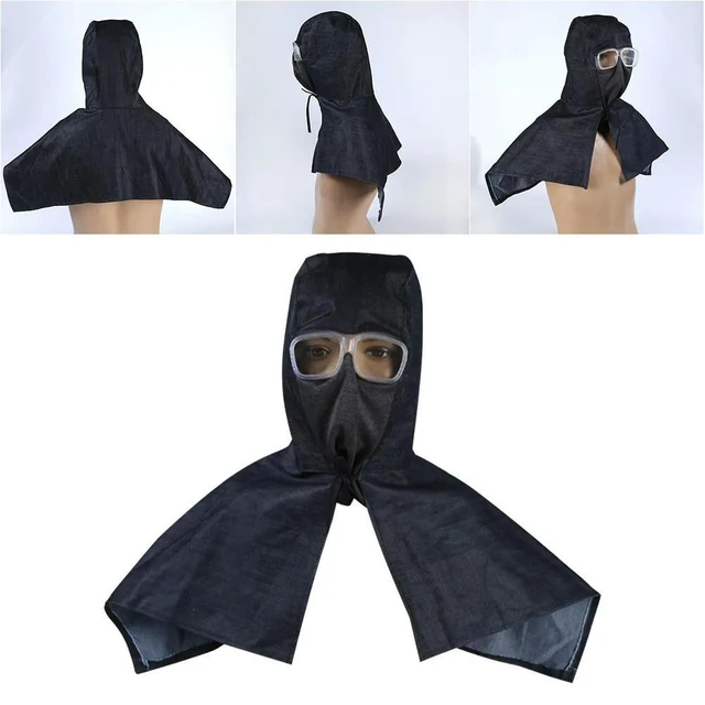 Alt view image 6 of 6 - Professional Dustproof Shawl Hat Made of Thickened Breathable Denim Fabric for Working Outdoor Sports Use