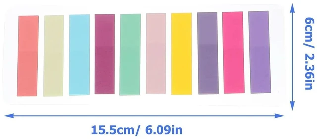 Alt view image 6 of 6 - 14 Sheets Colorful Reading Strips Soft Transparent Highlighter Tape for Teens Students Learning Aid Visual Tracking