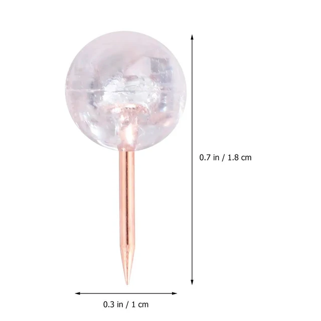 Alt view image 5 of 6 - 200Pcs Transparent Push Pins Premium Plastic Map Tacks for World Travel Maps Europe Usa Wall Decor Home Office School Use Safe