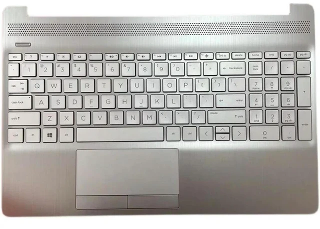 Alt view image 4 of 6 - For 15S-DU DY DW TPN-C139 C Case Keyboard Touch, Silver L52023-001