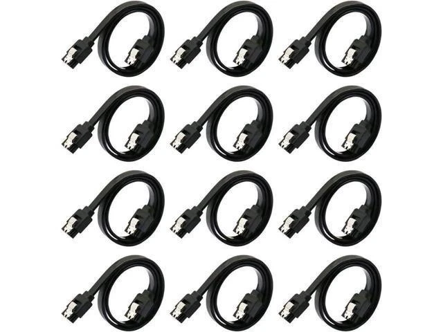 Alt view image 7 of 12 - Aomoproing 12-Pack SATA III Cable,SATA III 6.0 Gbps Data Cable Straight with Locking Latch 16 Inches SATA Cable Pack for HDDSSDCD and DVD Drives
