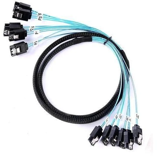 Alt view image 7 of 12 - Aomoproing SATA-III Cable-1M 6Pcs/Set-6Gbps-SATA Cable Long Replacement for Bitcoin Computer-Server CD DVD Drives Raid HDD-SSD (3.3FT)