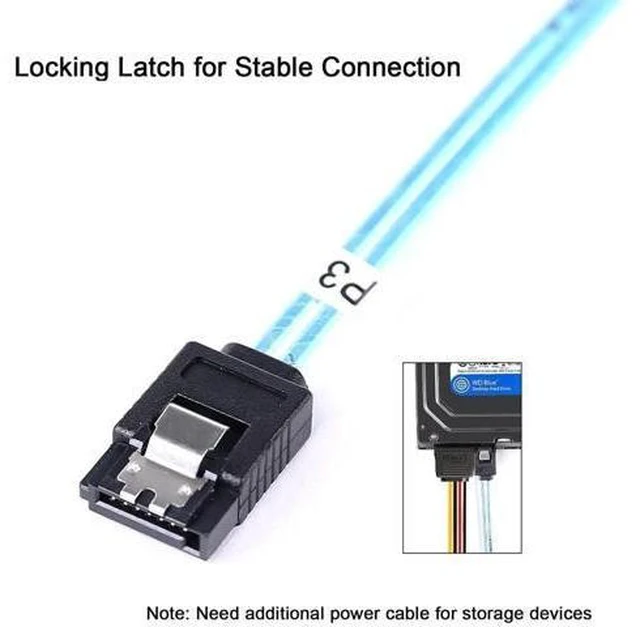 Alt view image 10 of 12 - Aomoproing SATA-III Cable-1M 6Pcs/Set-6Gbps-SATA Cable Long Replacement for Bitcoin Computer-Server CD DVD Drives Raid HDD-SSD (3.3FT)