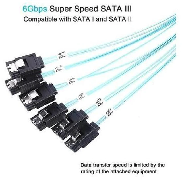 Alt view image 9 of 12 - Aomoproing SATA-III Cable-1M 6Pcs/Set-6Gbps-SATA Cable Long Replacement for Bitcoin Computer-Server CD DVD Drives Raid HDD-SSD (3.3FT)