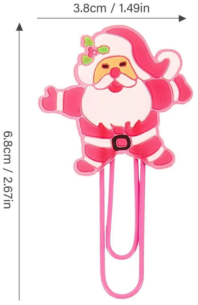 Alt view image 6 of 6 - 24Pcs Holiday Paperclip Bookmarks Christmas Tree Decoration Style PVC Reusable Page Markers for Books Files Notebooks Teachers