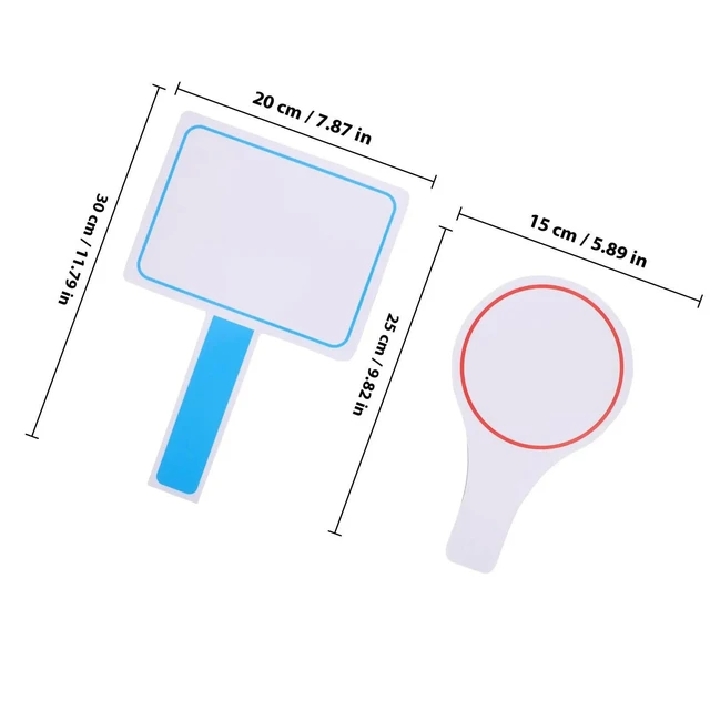 Alt view image 6 of 6 - 2Pcs Foam Scoring Board Compact Dry Erase Answer Paddle for Sports Events Classroom Voting Judges Scorecard Mini