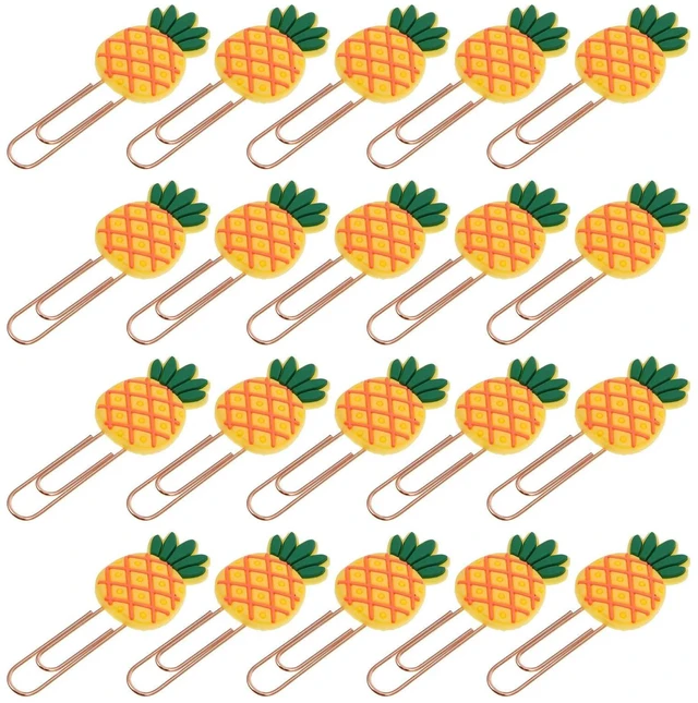 Alt view image 4 of 6 - 20Pcs Avocado Themed Silicone Paper Clip Bookmarks Fun Decorative Bookmark Set for Study Work Scrapbooking Calendar Notebook