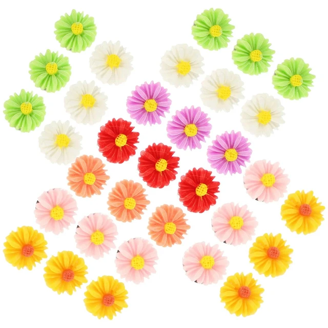 Alt view image 4 of 6 - 60Pcs Daisy Shaped Thumbtacks Multi Function Pushpins for Office Classroom Home Use Small Delicate Compact Desk Accessories
