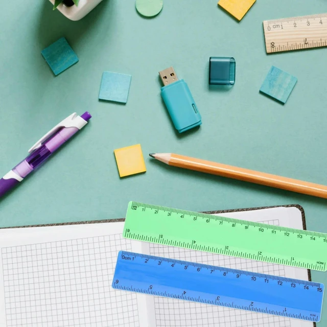 Alt view image 5 of 6 - 20Pcs Student Plastic Straight Rulers Clear Scale Measurement Tools Drawing School Office Use Straight Ruler