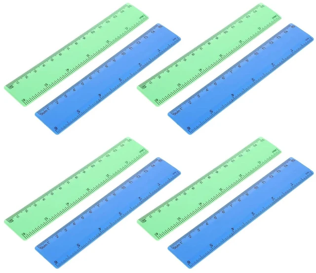 Alt view image 4 of 6 - 20Pcs Student Plastic Straight Rulers Clear Scale Measurement Tools Drawing School Office Use Straight Ruler