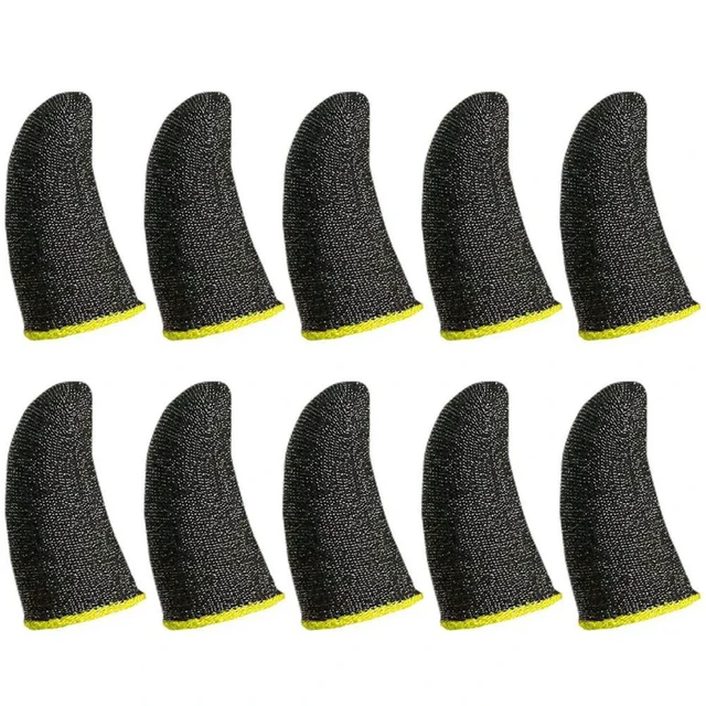 Alt view image 6 of 6 - 10Pcs Mobile Game Finger Sleeves Anti-Sweat Breathable Light Game Controller Thumb Sleeve Increase Friction Touch Screen Gaming