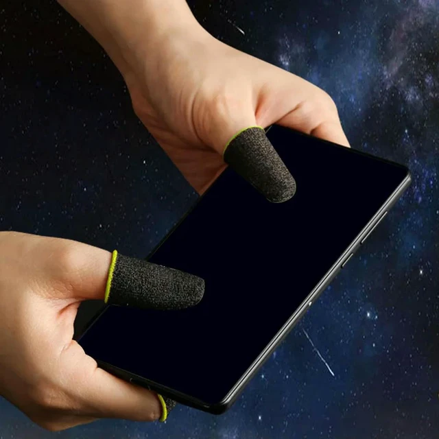 Alt view image 5 of 6 - 10Pcs Mobile Game Finger Sleeves Anti-Sweat Breathable Light Game Controller Thumb Sleeve Increase Friction Touch Screen Gaming