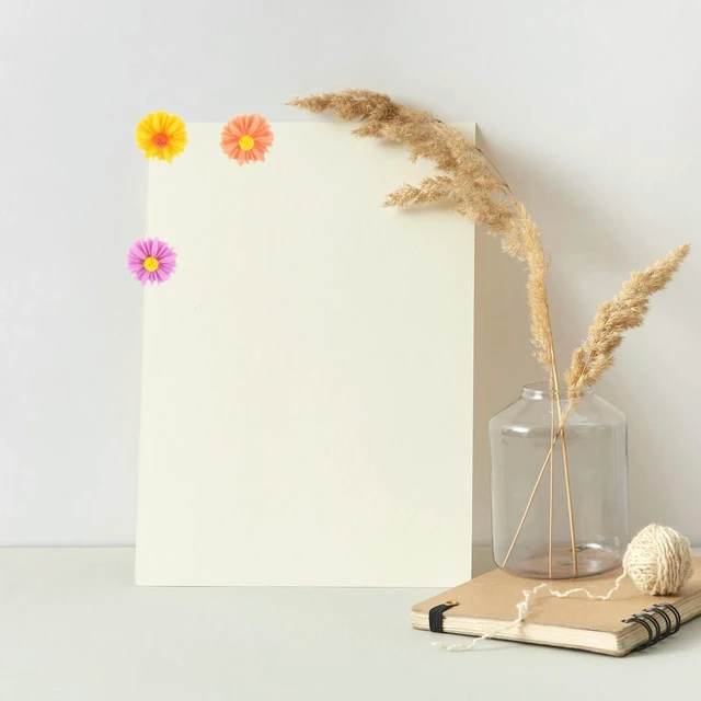 Alt view image 6 of 6 - 60Pcs Daisy Shaped Thumbtacks Multi Function Pushpins for Office Classroom Home Use Small Delicate Compact Desk Accessories