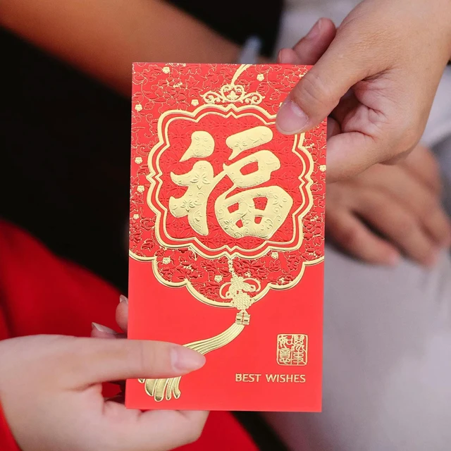Alt view image 5 of 6 - 6Pcs Dragon Year Red Envelopes Paper Chinese Year Red Packets Fu Character Money Holders Lucky 2024 Money Pocket